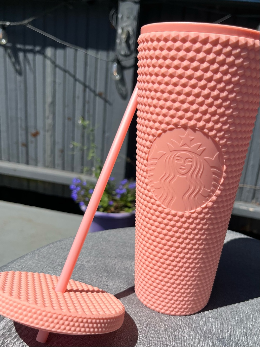 Starbucks Matte Pink Studded Cold Cup Tumbler 24 oz Venti collectable